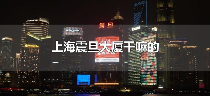 上海震旦大厦干嘛的 上海震旦大厦干嘛的