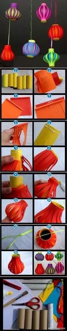 做元宵节的灯笼手工简单又漂亮(元宵节必备纸艺小灯笼手工制作)(66)
