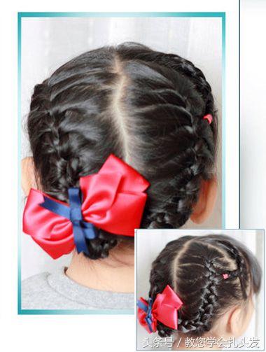 简单扎头发步骤儿童发型(超级可爱漂亮的儿童扎发发型)(12)
