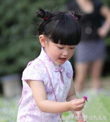 简单扎头发步骤儿童发型(超级可爱漂亮的儿童扎发发型)(9)