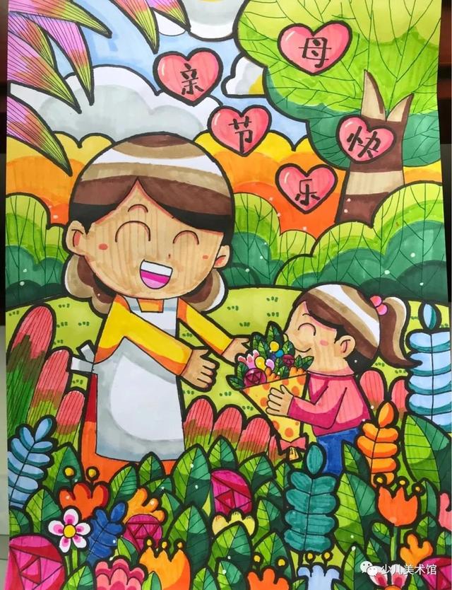 有关母亲节儿童画(母亲节主题儿童绘画22张)(3)