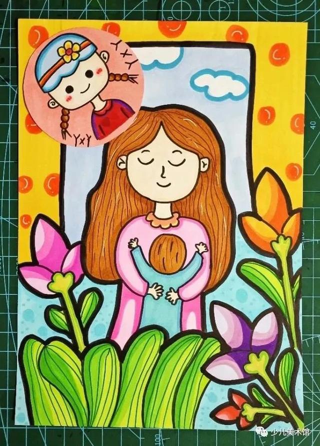 有关母亲节儿童画(母亲节主题儿童绘画22张)(2)
