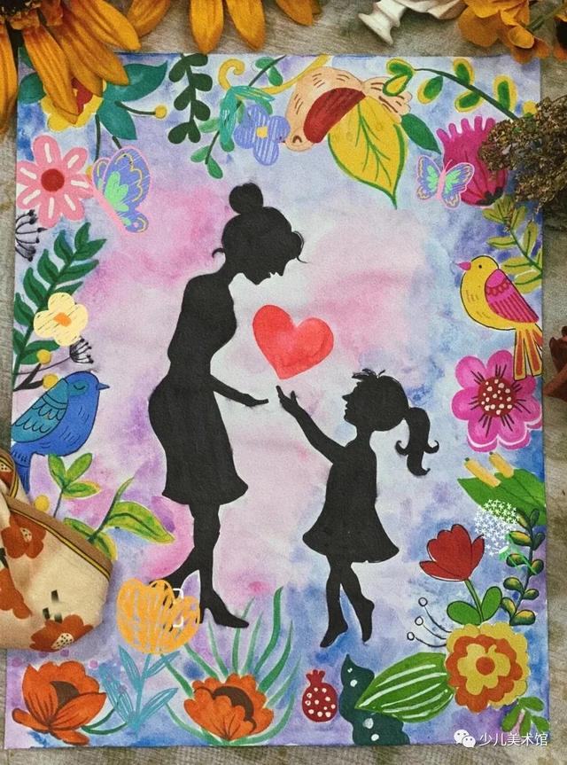 有关母亲节儿童画(母亲节主题儿童绘画22张)(16)