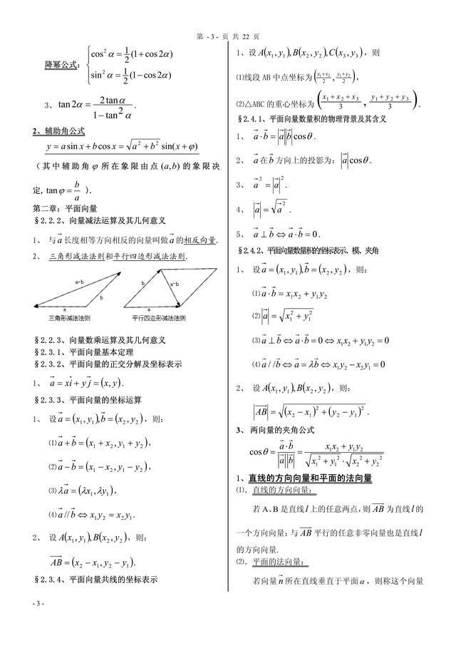 高中数学必修一公式整理(高中数学必修1至必修5)(9)