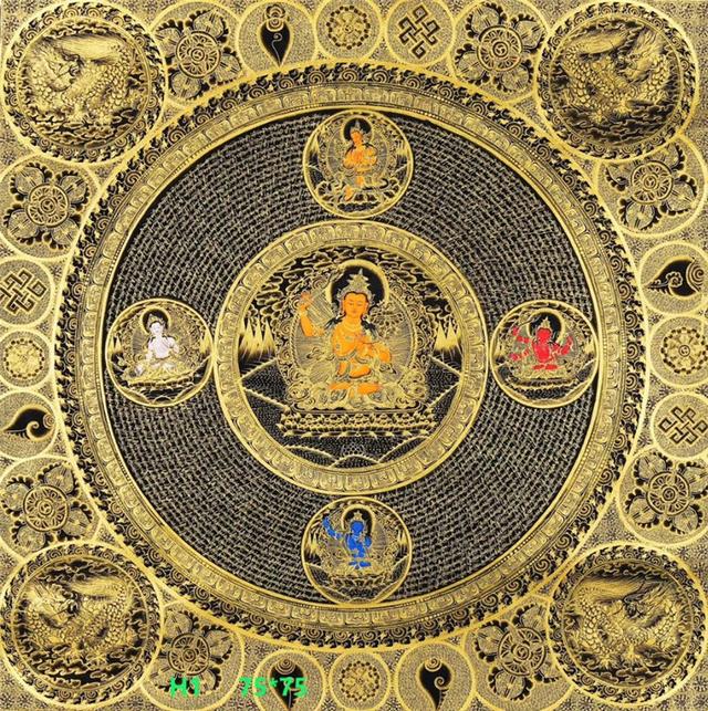 藏传佛教文殊菩萨铜像(梵林文化-文殊菩萨)(8)