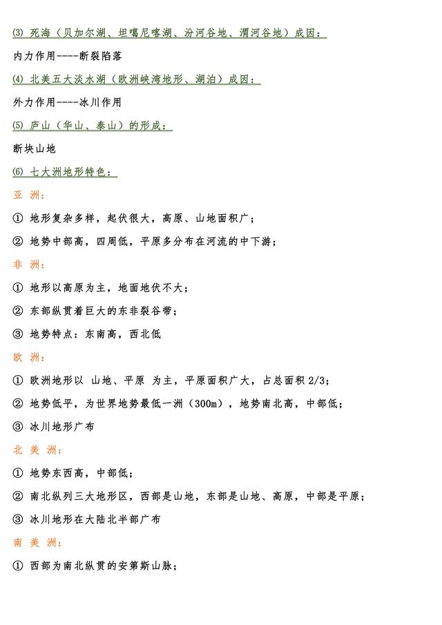 高中地理必修三知识点梳理(高中地理干货总结必修)(7)