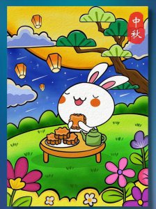 ​中秋节画简单漂亮（最简单中秋节画法）