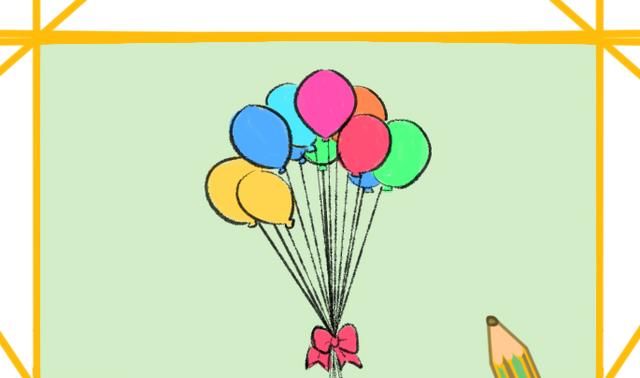 气球简笔画,气球简笔画画法?图2