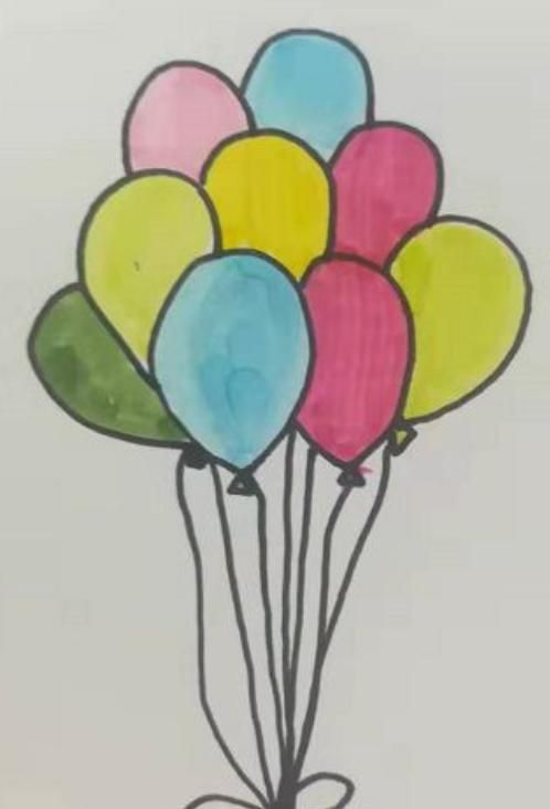 气球简笔画,气球简笔画画法?图8
