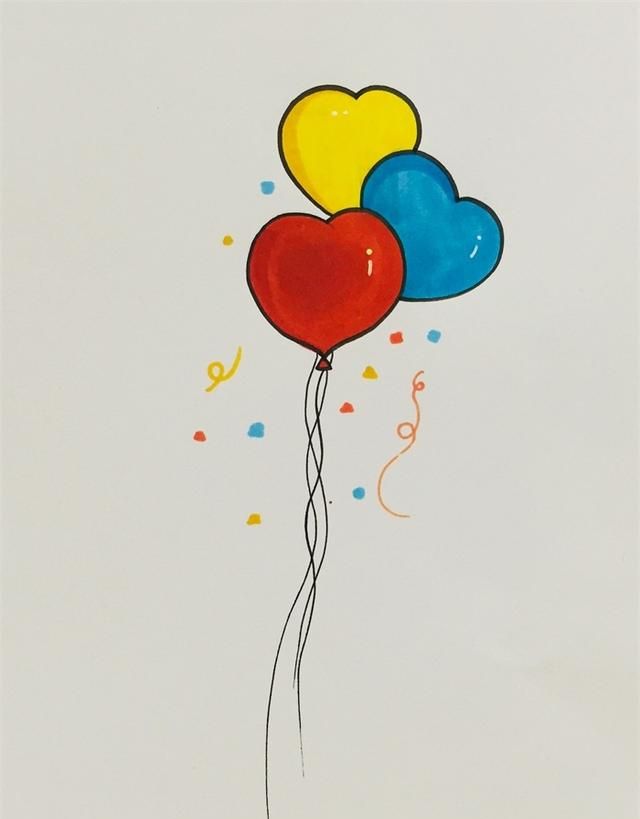 气球简笔画,气球简笔画画法?图1