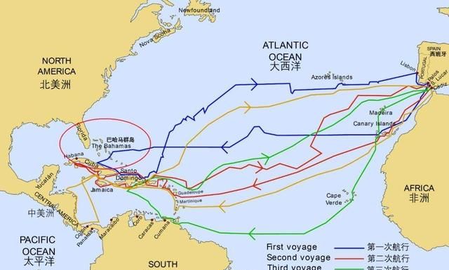 哥伦布发现的新大陆,哥伦布发现的新大陆是北美洲吗?图4