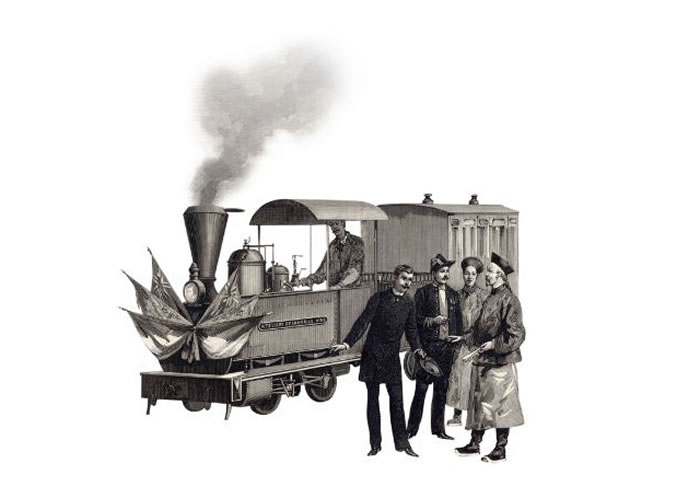 中国的第一条铁路由英国人于1876年兴建,由上海至吴淞,长约二十公里。 PHOTOGRAPH BY SCALA, FLORENCE