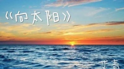 ​艾青的十首著名的短诗（艾青诗选最著名的十首诗）