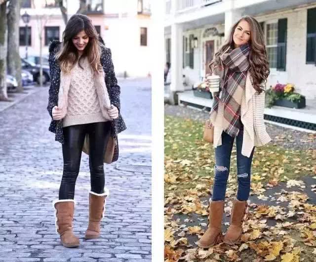 雪地靴最全搭配方法,雪地靴也能穿出大长腿!