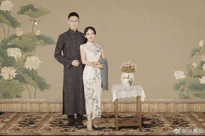 ​张嘉倪再晒全家照，首晒小儿子正脸照，古风造型尽显好身材