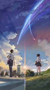 ​动漫电影《你的名字》，三叶、立花泷高清美图