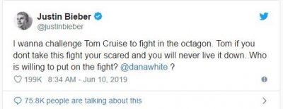 ​贾斯丁比伯贝贝(贾斯汀·比伯叫板汤姆·克鲁斯)