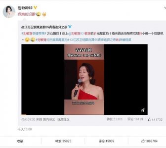 刘敏涛回应舞台表情失控:我真的没醉 网友们纷纷调侃“青春有姐”