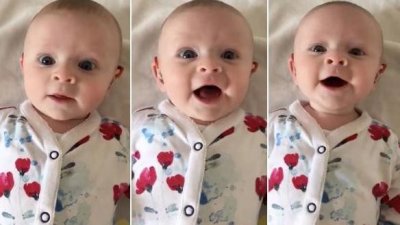 严重失聪女婴第一次戴助听器,初听父母声音的纯真反应触动人心