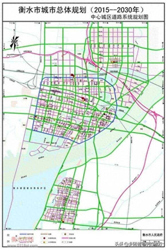河北省衡水市城市总体规划图（2008-2030年），衡水人收藏了