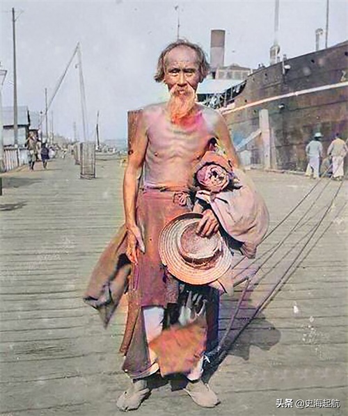 老照片:晚清时期苦难的中国,满大街的乞丐,他们都吃不饱穿不暖