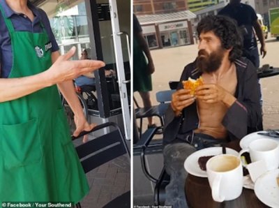 英国一流浪汉在星巴克用餐遭员工驱逐已付餐费