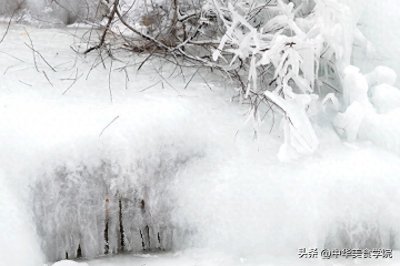 冬日童话:济南红叶谷的冰瀑