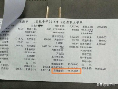 高中老师工资有多高?这位老师晒的工资单引热议,网友:高我2倍