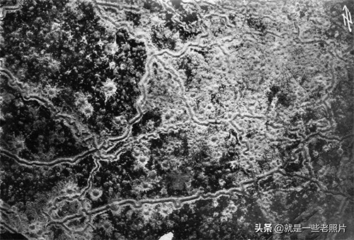 看得起鸡皮疙瘩，密恐者慎入的一战战场航拍照片