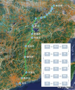 ​南京至深圳高铁有三种方案，走九江方向最省时