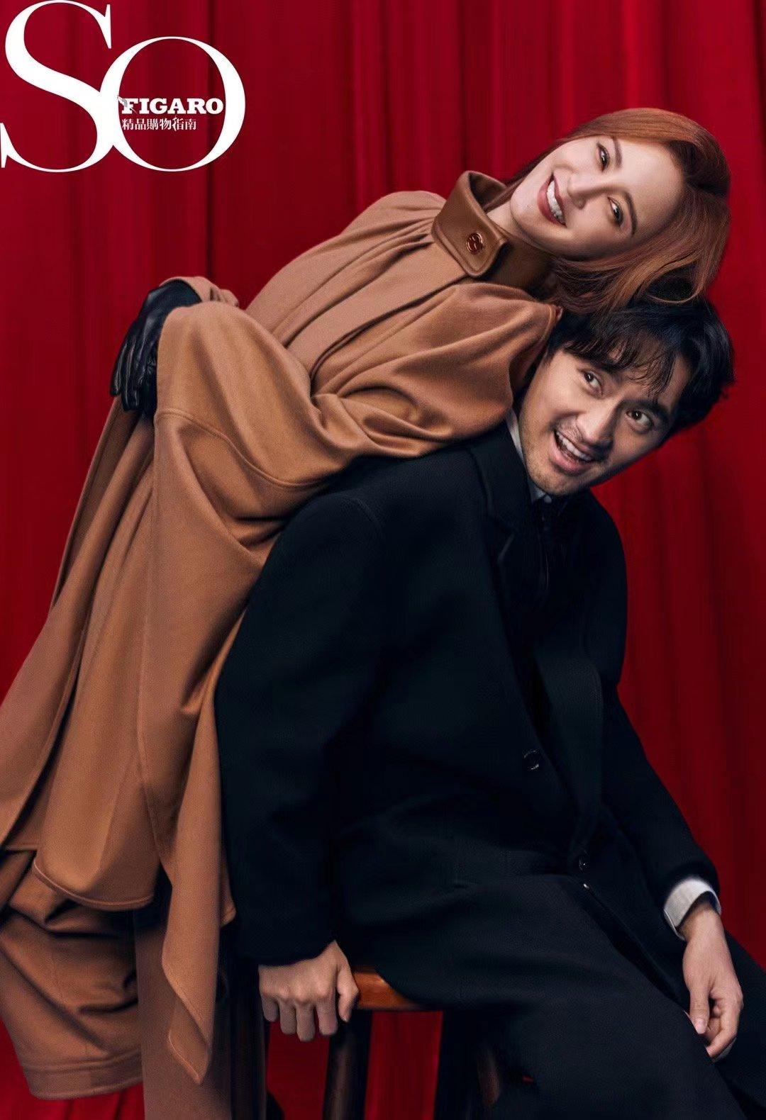 袁弘夫妇恩爱秀上瘾了！合体拍情人节大片，张歆艺穿吊带身材暴瘦