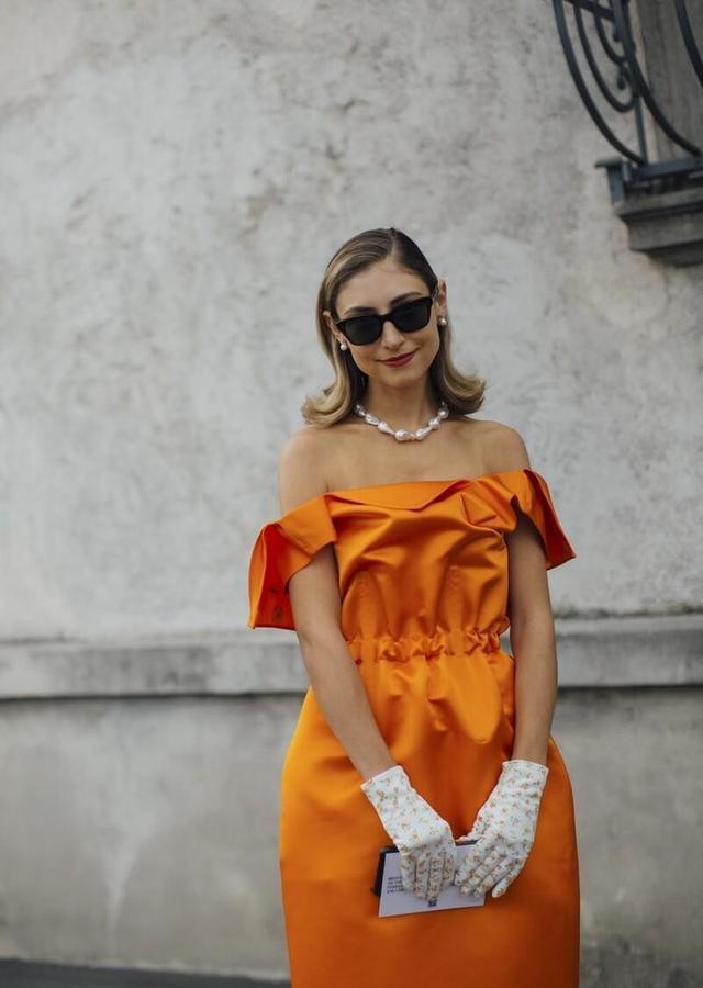橘色套装穿搭（橘色看着太有气质了）(4)