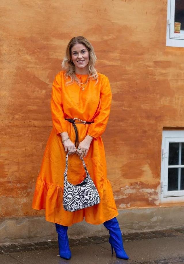 橘色套装穿搭（橘色看着太有气质了）(7)