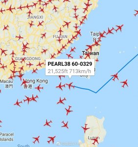 ​又来挑衅！美军加油机1日上午从巴士海峡进入台湾海峡南部