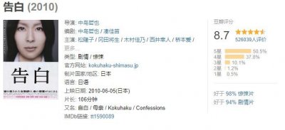 ​日本电影《告白》——人性与生命的深刻讨论