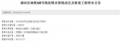 ​明后天深圳多区域停电！福田南山这俩地将停水