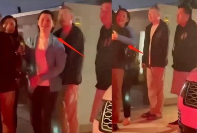 ​冯小刚被爆已定居美国，与妻子会友心情愉悦，养女徐朵也罕见出镜